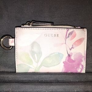 GUESS Pastel Jennice Floral Card Holder 5"x3"